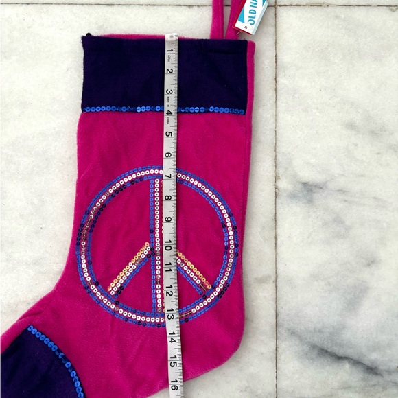 Old Navy Christmas Stocking Pink Purple Sequin NWT - Picture 5 of 7